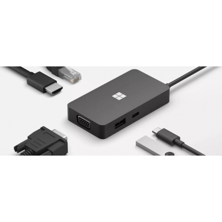 Microsoft USB-C Travel Hub - Docking station - USB-C - VGA, HDMI - GigE - commercial - 4