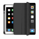 eSTUFF Pencil case - Screen cover for tablet - polyurethane leather, thermoplastic polyurethane (TPU) - black - 9.7" - for Apple 9.7-inch iPad (5th generation, 6th generation)