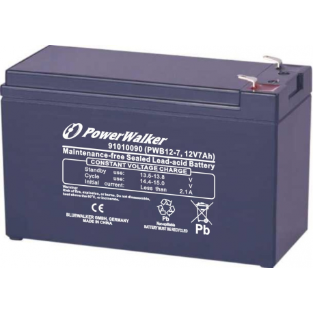 PowerWalker PWB12-7 - UPS battery - 1 x battery - Lead Acid - 7 Ah - 0