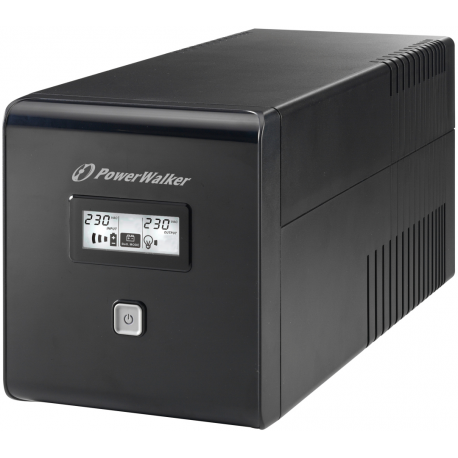PowerWalker VI 1000 LCD - UPS - AC 220/230/240 V - 600 Watt - 1000 VA - 7 Ah - USB - output connectors: 4 - black - 0