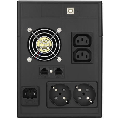 PowerWalker VI 2000 LCD - UPS - AC 220/230/240 V - 1200 Watt - 2000 VA - 9 Ah - USB - output connectors: 4 - black - 3