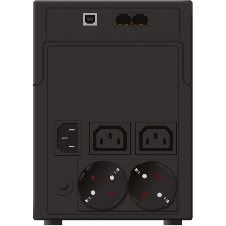 PowerWalker VI 1200 LCD - UPS - AC 230 V - 600 Watt - 1200 VA - 7 Ah - USB - output connectors: 4 - black - 3