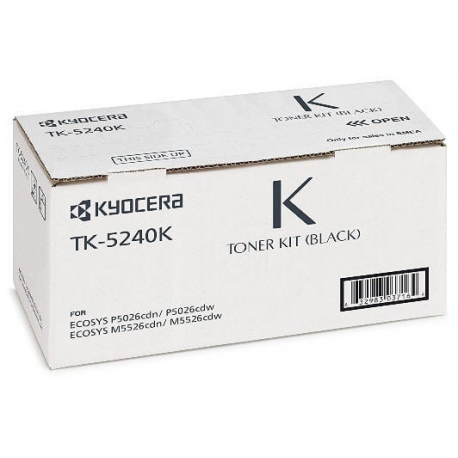 Kyocera TK 5240K - Black - original - toner cartridge - for ECOSYS M5526, P5026 - 2