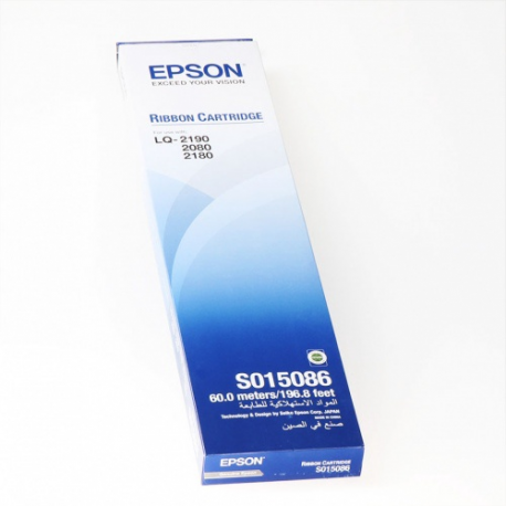 Epson - Black - printer fabric ribbon - for FX 2170, 2180; LQ 2070, 2080, 2170, 2180, 2190, 2190N - 0