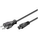 MicroConnect - Power cable - SEV 1011 (M) to IEC 60320 C5 - AC 250 V - 2.5 A - 3 m - black - Switzerland