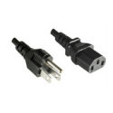 MicroConnect - Power cable - NEMA 5-15 (M) straight to IEC 60320 C13 straight - 3 m - black