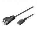 MicroConnect - Power cable - IEC 60320 C13 to DK 2-5A (M) - 1 m - black - Denmark