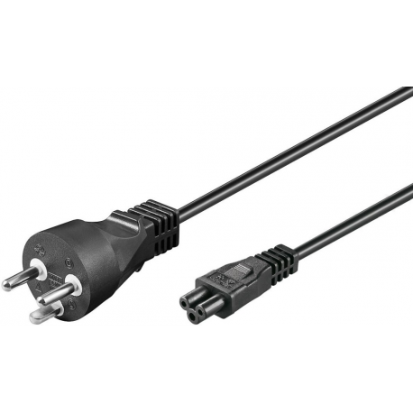 MicroConnect - Power cable - Type K (M) to IEC 60320 C5 - AC 250 V - 2.5 A - 1 m - black - 0