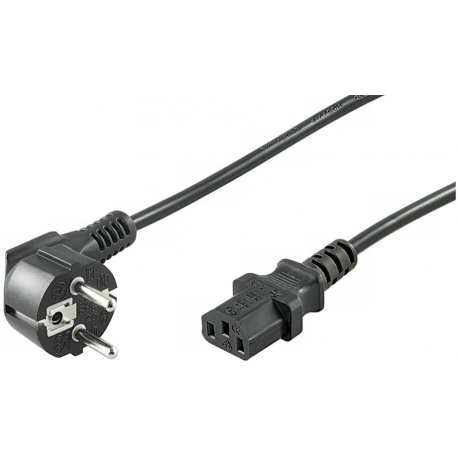 MicroConnect - Power cable - IEC 60320 C13 straight to CEE 7/7 (M) angled - AC 250 V - 10 A - 10 m - black - 0