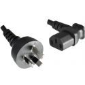 MicroConnect - Power cable - Type I (M) straight to IEC 60320 C13 angled - AC 250 V - 1.8 m - black