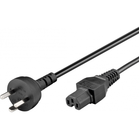 MicroConnect - Power cable - DK EDB (M) to IEC 60320 C15 - AC 250 V - 10 A - 1.8 m - black - 0