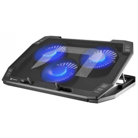 Natec Oriole - Notebook fan - 17.3" - 17.3" - 120 mm - black, blue - 2