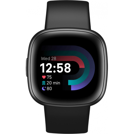 Fitbit Versa 4 - 40 mm - graphite - smart watch with band - black - band size: S / L - NFC, Bluetooth - 1