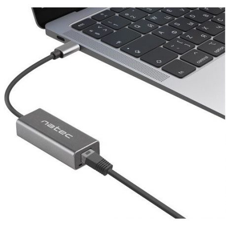Natec Cricket - Network adapter - USB-C 3.1 Gen 1 - Gigabit Ethernet - black - 3