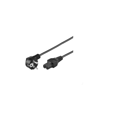 MicroConnect PowerCord - Power cable - IEC 60320 C15 to CEE 7/7 (M) - 2 m - 90° connector - black - 0