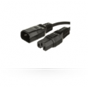 MicroConnect - Power cable - IEC 60320 C15 to IEC 60320 C14 - 3 m - black