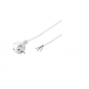 MicroConnect PowerCord - Power cable - bare wire to CEE 7/7 (M) - 5 m - 90° connector - white