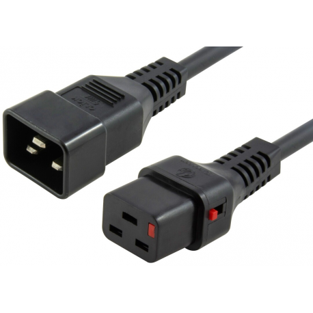 MicroConnect - Power cable - IEC 60320 C20 to IEC 60320 C19 locking - AC 250 V - 16 A - 2 m - black - 0