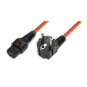 MicroConnect - Power cable - IEC 60320 C13 locking to CEE 7/7 right-angled - 3 m - orange