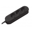Bachmann SMART - Power strip - output connectors: 3 (3 x power) - black