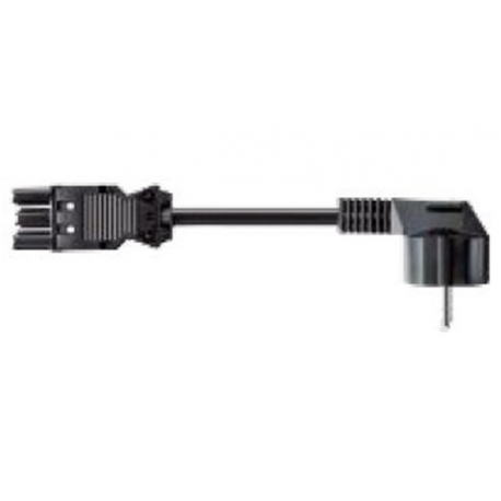 Bachmann H05VV-F 3G - Power cable - CEE 7/7 (M) right-angled to GST18i3 (M) straight - 10 m - black - 0