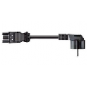 Bachmann H05VV-F 3G - Power cable - CEE 7/7 (M) right-angled to GST18i3 (M) straight - 10 m - black
