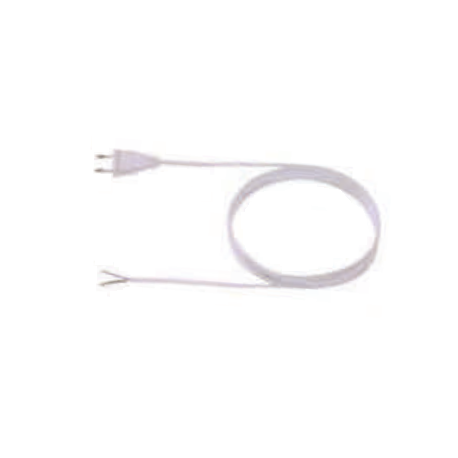 Bachmann - Power cable - Europlug (P) to bare wire 25 mm stripped - 2.5 A - 2 m - molded - white - 0