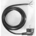 Bachmann - Power cable - CEE 7 / 7 (M) right-angled to bare wire 30 mm stripped - 250 V - 16 A - 2 m - molded - black