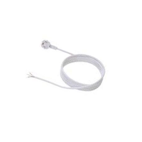 Bachmann - Power cable - Type F (M) right-angled to bare wire - 3 m - molded - white - 0