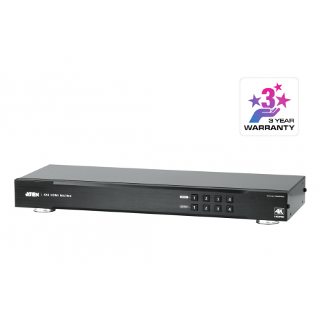 ATEN VanCryst 4 x 4 4K HDMI Matrix Switch VM0404HA - Video/audio switch - desktop, rack-mountable - 0