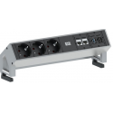 Bachmann DESK 2 - Power strip - input: GST18i3 - output connectors: 3 - Germany - stainless steel