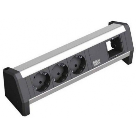 Bachmann DESK - Power strip - output connectors: 3 - black - 0