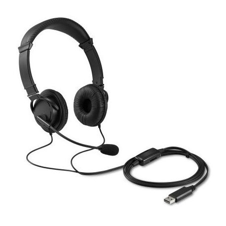 Kensington USB Hi-Fi Headphones - Headphones with mic - on-ear - wired - USB - 0