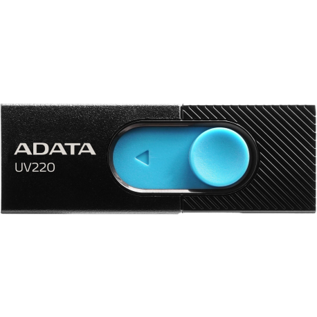 ADATA UV220 - USB flash drive - 64 GB - USB 2.0 - black/blue - 0