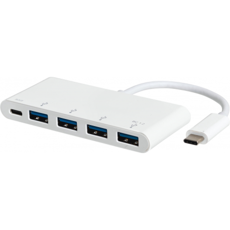 eSTUFF USB-C Charging hub - Hub - 4 x SuperSpeed USB 3.0 x USB-C - desktop - 0