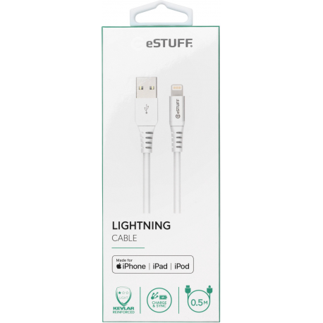 MicroConnect - Lightning cable - Lightning male to USB male - 50 cm - white - for Apple iPad / iPhone / iPod (Lightning) - 1