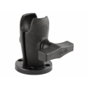 RAM - Mounting component (single socket arm, round plate with C Size 1.5" ball, AMPS hole pattern) - high-strength composite