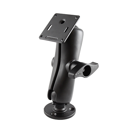 RAM RAM-D-101U-2461 - Mounting kit (2 mounting plates, double socket arm) - marine grade aluminium - mounting interface: 75 x 75 mm - 0