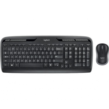 Logitech Wireless Combo MK330 - Keyboard and mouse set - wireless - 2.4 GHz - UK - black - 0