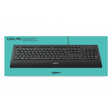 Logitech K280e - Keyboard - USB - German - black - 13