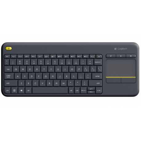 Logitech Wireless Touch Keyboard K400 Plus - Keyboard - wireless - 2.4 GHz - German - black - 0