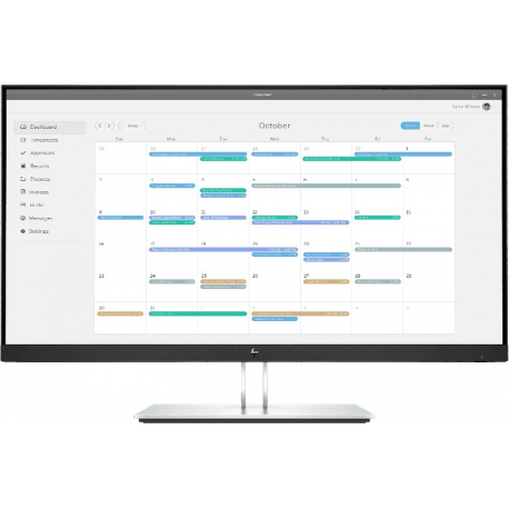 HP E27q G4 - LED monitor - 27" - 2560 x 1440 QHD @ 60 Hz - IPS - 250 cd / m² - 1000:1 - 5 ms - HDMI, VGA, DisplayPort - black - for HP EliteBook 745 G5, 830 G5, 830 G6, 840 G5, 840 G6 - 0