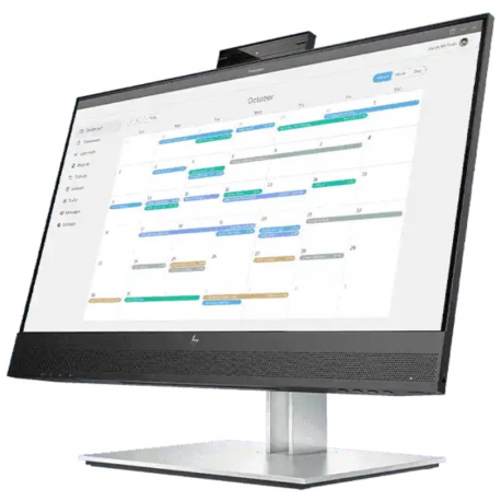 HP E24mv G4 Conferencing Monitor - E-Series - LED monitor - 23.8" - 1920 x 1080 Full HD (1080p) @ 60 Hz - IPS - 250 cd / m² - 1000:1 - 5 ms - HDMI, VGA, DisplayPort - speakers - silver, black head - for HP EliteBook 745 G5, 830 G5, 830 G6, 840 G5, 840 G6 - 1