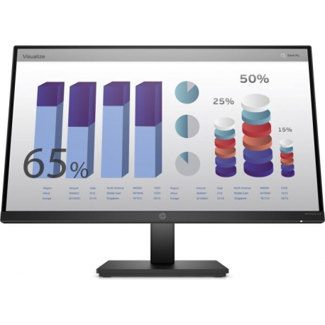 HP P24q G4 - P-Series - LED monitor - 23.8" - 2560 x 1440 QHD @ 60 Hz - IPS - 250 cd / m² - 1000:1 - 5 ms - HDMI, VGA - black - for HP EliteBook 745 G5, 830 G5, 830 G6, 840 G5 - 0