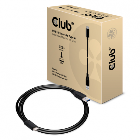 Club 3D - USB-C cable - USB-C to USB - 1 m - 1