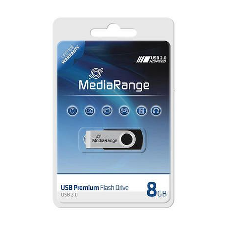 MediaRange USB Flexi-Drive - USB flash drive - 8 GB - USB 2.0 - 0