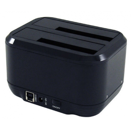 LC Power LC-DOCK-U3-III - HDD docking station with on / off power switch, clone function - bays: 2 - 2.5" / 3.5" shared - SATA - 500 MBps - USB 3.0 - black - 1