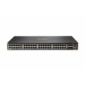 HPE Aruba 6300F - Switch - L3 - Managed - 48 x 10/100/1000 (PoE+) + 4 x 50 Gigabit Ethernet SFP56 - front to back airflow - rack-mountable - PoE+ - TAA Compliant