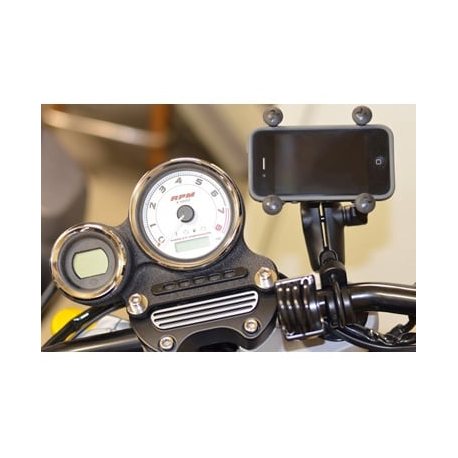 RAM X-Grip RAM-B-149Z-UN7U - Mounting kit (double socket arm, cradle, U-bolt base) - for mobile phone - high-strength composite, marine grade stainless steel, powder-coated marine grade aluminium - handlebar - 1
