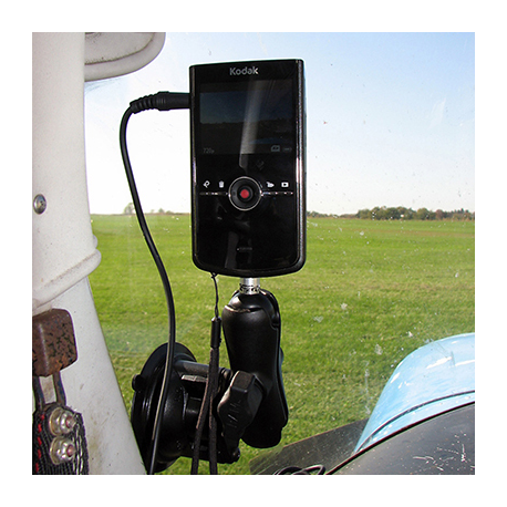 RAM RAM-B-166-237U - Mounting kit (ball stud, double socket arm, suction cup, ball base) - for camera - marine grade aluminium - powder coat - glass-mounted - 1